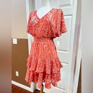 Taylor V Neck Ruffle Dress